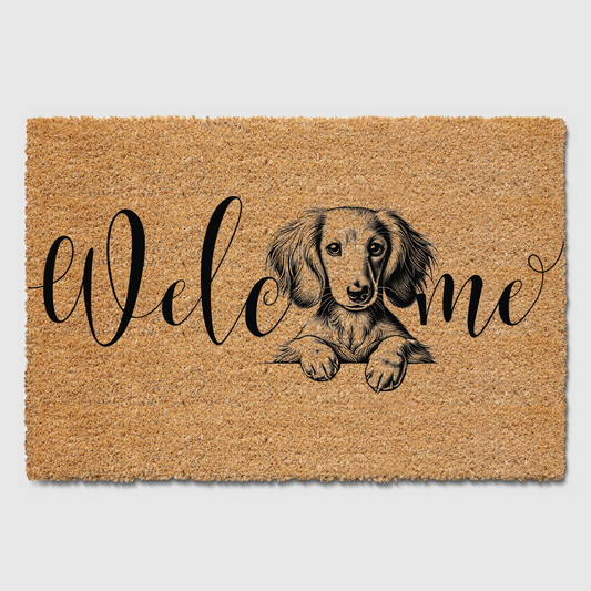 Long Haired Dachshund Doormat