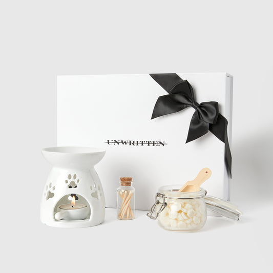 Paw Print Wax Melt Burner Gift Set