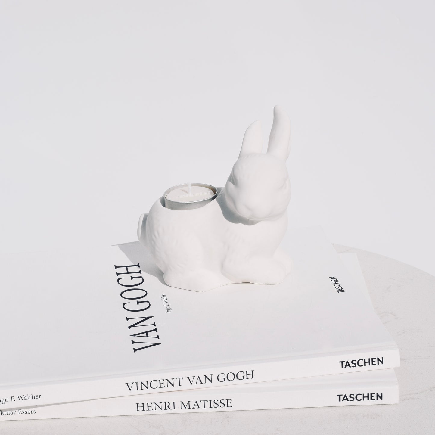 Bunny Rabbit Tea Light Holder white