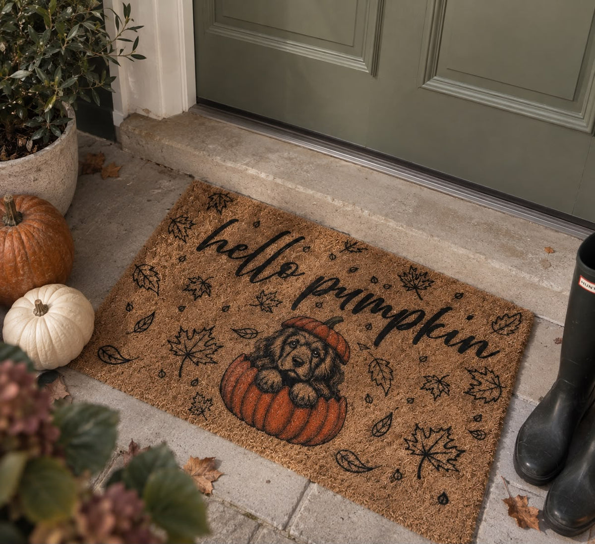 Hello Pumpkin Doggy Doormat